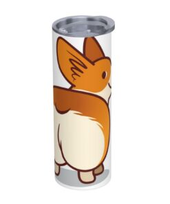YXDVPALNE Corgi Hund Lustiger Hintern Isolierte 20 Unzen Edelstahl Becher | YXDVPALNE Lustiger Corgi Hund Hintern Wasse