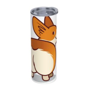 YXDVPALNE Corgi Hund Lustiger Hintern Isolierte 20 Unzen Edelstahl Becher | YXDVPALNE Lustiger Corgi Hund Hintern Wasse