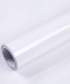 Selberklebende Folie für Küche und Schränke - 40cmx300cm Glitzerweiße Möbeldekoration - Wasserdichtes Vinyl - Hochglanz