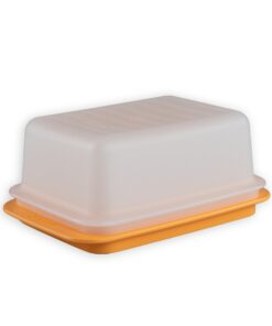 Tupperware Butterdose orange-weiß: Butterhochhalter für die Küche! C21 (inkl. China-Löffel) Tupperware Butterdose oran