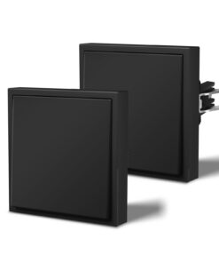 BSEED Matt Mechanischer Wandlichtschalter - Unterputz, Krallen, 10 Amp 250 V, 80mm Schwarz - 2Pack
