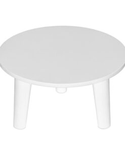 Spetebo weißer Blumenteller - rund 25 cm - mit 3 Füßen - Dekoration für Blumenpflanzen - Pflanzenständer Hocker