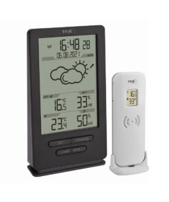 TFA Dostmann Digitale Funk Wetterstation mit Außensensor 35.116|10 - Innen und Außenklima, Wettervorhersage und Funkuhr