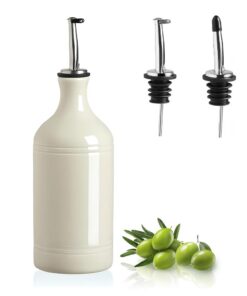 Porzellan Olivenöl Spender Flasche, Oxidationsshutz schützt Öl, geeignet für Öl, Essig und andere Flüssigkeiten, 460ml (