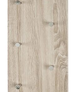 HAKU Möbel Wandgarderobe Chrom Eiche hell - Modern Style fürs Schlafzimmer mit Maßen B 80 cm x H 30 cm x T 6 cm