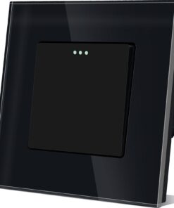 **1 Fach 86 * 86mm Lichtschalter mit Glas und Schwarzfarbiger Unterputz Taste** | **Kippschalter für Inneneinrichtung 1