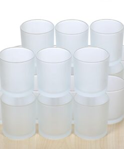 Gefrostedetes Votivglas Teelichtgläser Ø 70mm, Größe: 20er Set - Windsicheres Teelicht mit Modernem Design