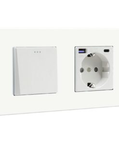 BSEED Lichtschalter mit USB-C-Steckdose 20W, Schnellladung, Weiß BSEED Wandschalter mit USB-C-Steckdose, 20W Schnellladu