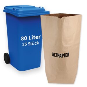 Franz Mensch Bio Papiermüllsäcke 80 L 2-lagig Altpapier Aufdruck