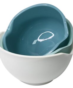 PHENOFICE 3St Salatschüssel für Küchenliebhaber zur Meal-Prep in der Küche mit Sicherheitsfunktion und minimalistischem