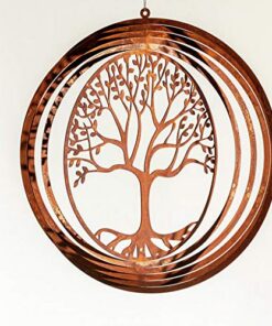 Rostalgie Edelrost Windspiel Spirale Lebensbaum filigran 26cmdecoration Geschenk