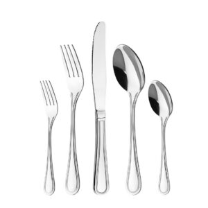 Otto Koning Frankfurt 30-teiliges Edelstahl Besteck Set für 6 Personen - Hochglanzpoliert, Klassisches Design, Top-Quali