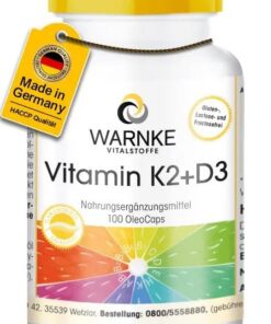 Original K2VITAL® Vitamin K2 + D3 200µg / 1000 I.E. - Hocholetonoöl-Kapseln - Warnke Vitalstoffe - Deutsche Apothekenqua