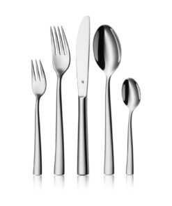 WMF Philadelphia Besteck Set 12 Personen, 60 Teile, spülmaschinengeeignet, elegantes Monobloc-Beitreibermesser, helle Ed