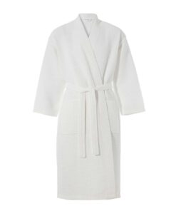 Homescapes Universal Waffelstruktur Kimono Morgenmantel L Weiß