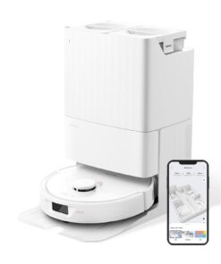 Roborock Qrevo Saugroboter mit Wischfunktion - 5500Pa Saugkraft, 3D-Kartierung, Doppeldrehmopps - Generalüberholt (Weiß)