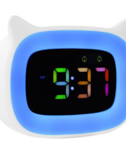 Kinderwecker Schulanfänger Mädchen Jungen mit Nachtlicht 18 Klingeltöne Dual Alarms Snooze