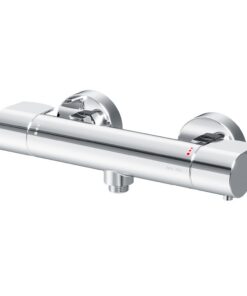 AM.PM X-Joy FXA40000 Chrom Duschmod invariant Thermostat mit Verbrühschutz, Duschthermostat, Mischbatterie 38℃ Brausearm