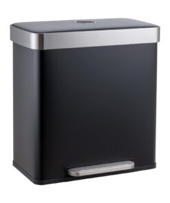 SVITA LT2X30 Treteimer 60 Liter Schwarz für Küche Softclose-Deckel inkl. Inneneimer