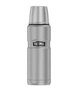 Thermos Stainless King Silber 0,47l - Edelstahl, absolut dicht, 12h heiß & 24h kalt, kompakt & robust für Reisen und Cam