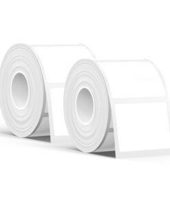 SUPVAN Wasserfeste Etiketten für T50M Drucker (40 mm x 30 mm), 2 Rollen (250 pro Rolle), dunkel Schwarz auf Weiss