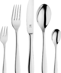 Zwilling Style Edelstahl Besteck Set 18/10, 60-teilig, Für 12 Personen, Silber | Zwilling Style Besteck Set, 18/10 Edel