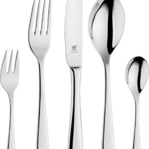 Zwilling Style Edelstahl Besteck Set 18/10, 60-teilig, Für 12 Personen, Silber | Zwilling Style Besteck Set, 18/10 Edel