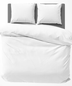Baumwoll Bettwäsche 155x200 cm - Weiß fürComfort und Qualität im Schlafzimmer | 100% Baumwollene Bettwäsche 155x200 cm