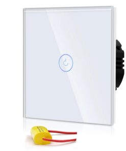 BSEED Single Live WiFi-Berührungssensorschalter Smart Life/Tuya/Google Alexa-kompatibel für Glasscheiben |4GHz WiFi - T