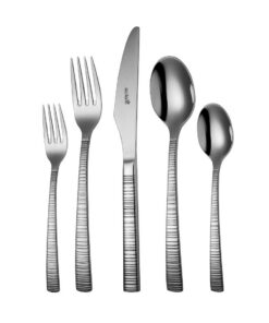 Sola Bali Besteck Set für 12 Personen - 100 Teilig - Rostfreiem Stahl - Spülmaschinenfest - Robustes & Elegantes Design