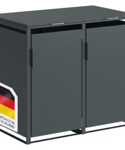 STEELSØN Thoria AnthrazitwettkRAFT Mülltonnenbox – robust für 2 Tonnen – UV-beständige Wetterfeste Müllverkleidung – per