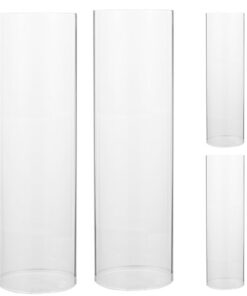 BESPORTBLE Mundgeblasene Glaszylinder Windlichtgläser für Wohnzimmer und Hochzeit Tischdeko | BESPORTBLE Glaszylinder W