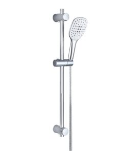 JOHO Edelstahl Duschstange mit 3 Strahl Chrom Duschset für Dusche und Bad, Brausestangeset mit Handbrause und Duschkopfh