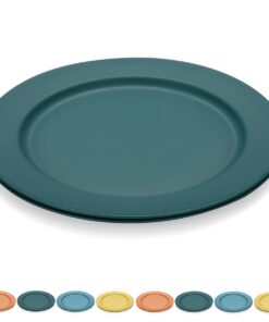 Kyraton Abbaubar Gesunde 8er Teller Set 25cm Für Kinder und Erwachsene, BPA-Frei Mikrowellenkompatibel Pastateller
