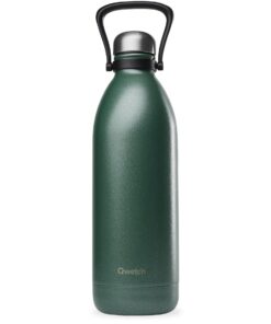 Qwetch Isolierflasche Titan Roc 2 l Green Army - sehr robust mit kratzfester Beschichtung - wasserdicht und spülmaschine