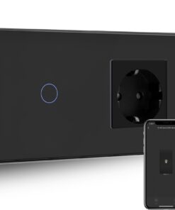 BSEED Smart Alexa Lichtschalter Kompatibel mit Alexa, Google Home - Graue Steckdose (Neutrale Leitung benötigt) | BSEED