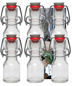 hocz 10x 50ml Bügelflaschen weiß mit Bügelverschluss - ideal für Saft, Likör & Saucen