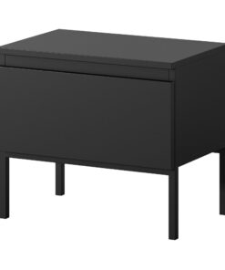 Selsey Nachttisch Beistellschrank Schwarz Mit Schublade Für Damen Im Schlafzimmer