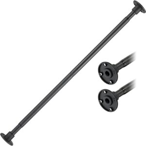 Duschvorhangstange Eisen Industriell 74-200 cm Ausziehbar Badewanne Dusche Matt-Schwarz