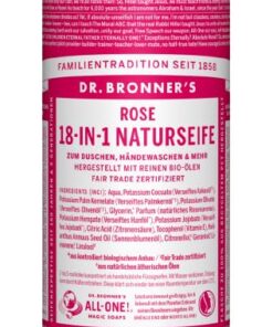 Dr. Bronner's 18-in-1 Rose | Organic Flüssigseife mit Bio-Ölen | 475 ml