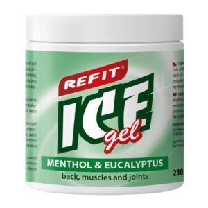 REFIT® Ice Gel Menthol & Eukalyptus 230 ml - Extra Schmerzgel, natürliche Kühlkraft und Duft von Eukalyptus für Rücken u