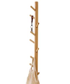 Eiche Holz Wandgarderobe Baum Zweig Design, 90cm 9 Haken für Eingang Jacken Mäntel