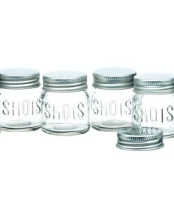 BarCraft Jar Shot Gläser für Barkeeper, 6er Set, 60ml,Mini-Glasgefäße SMS-Bar-Shots