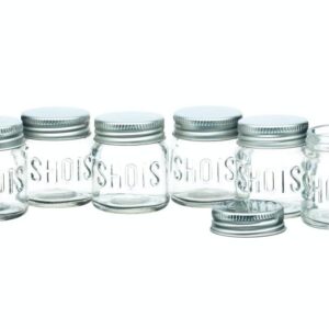 BarCraft Jar Shot Gläser für Barkeeper, 6er Set, 60ml,Mini-Glasgefäße SMS-Bar-Shots