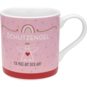 Rosa Schutzengel Tasse für Erwachsene zum Trinken beim Arbeiten