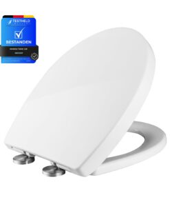 Ibergrif M41002 Toilettendeckel mit Absenkautomatik Antibakteriell Weiss