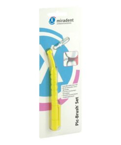 Miradent Pic-Brush Interdentalbürste - Reinigung Zahnzwischenräume - für Erwachsene - Zahnarztbesuch vorbereiten - Packu