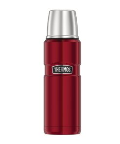 Thermos Stainless King rot Edelstahl 12h heiß & 24h kalt für Reise und Camping