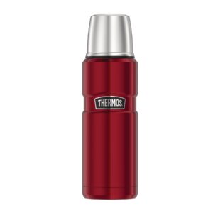 Thermos Stainless King rot Edelstahl 12h heiß & 24h kalt für Reise und Camping