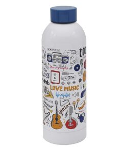 Der Leonardo Collection Lesser & Pavey Edelstahl-Wasserflasche, 500 ml, umweltfreundlich, mit Deckel und Tragegriff, ide